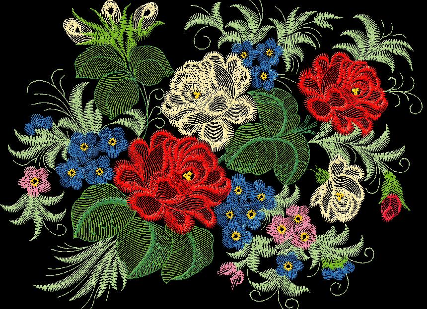 Бесплатная коллекция дизайнов машинной вышивки на Broidery.ru > ЦВЕТЫ ...