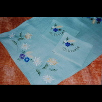 Край дорожки и салфетки