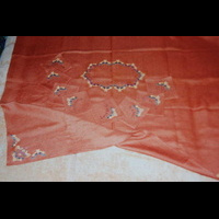 Терракотовая скатерть с салфетками