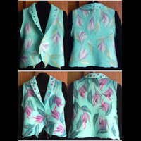 жилет, войлок, шерсть 100%, пряжа шерсть 100%