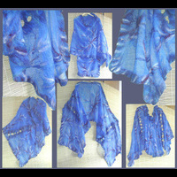 палантин, нанофелт (нановойлок), шифон шелк 100% + шерсть 100%, длина 2,85м, вес 102г