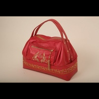 Сумка с машинной вышивкой. 