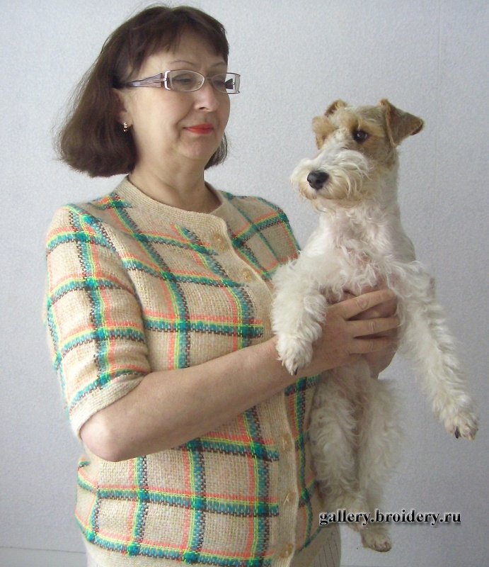 Ткань в клеточку из мохера