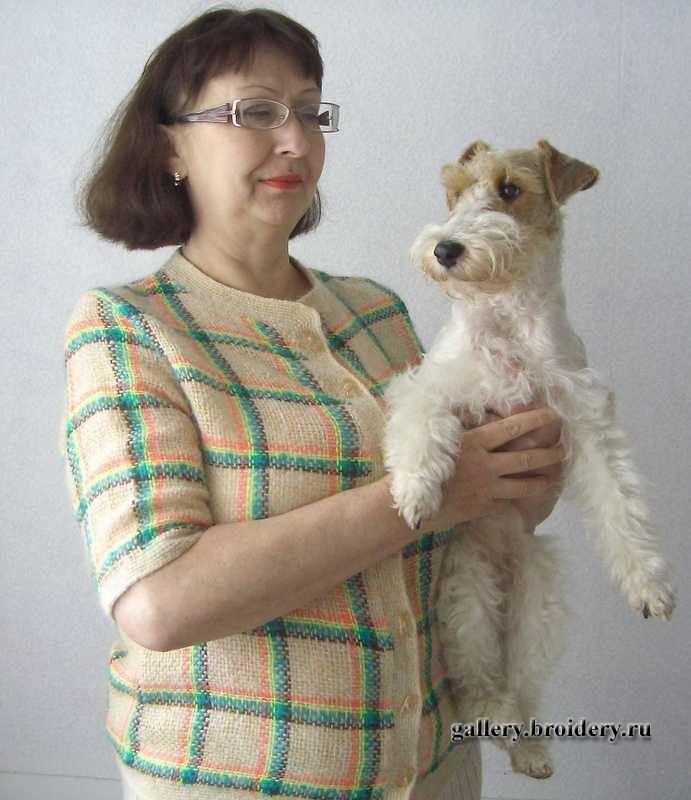 Ткань в клеточку из мохера