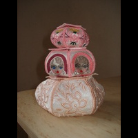 Машинная вышивка в 3D. Шкатулки