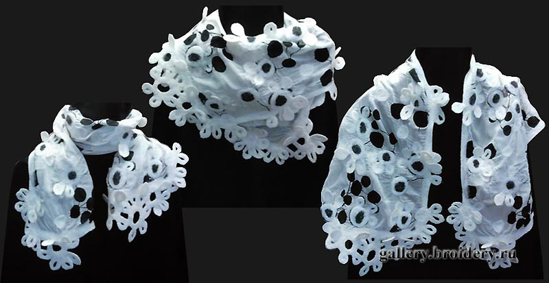 шарф Black and white (02)