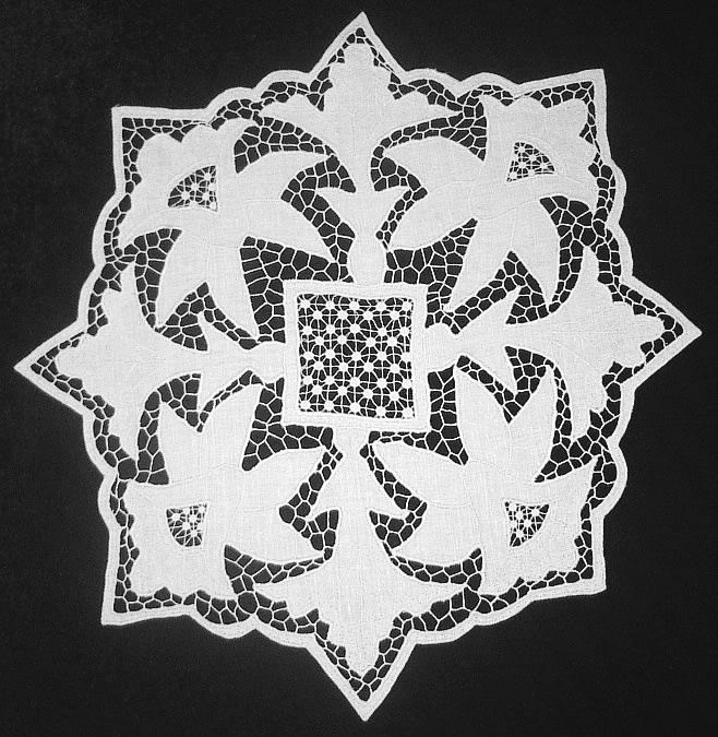 Салфетка восьмиугольная белая