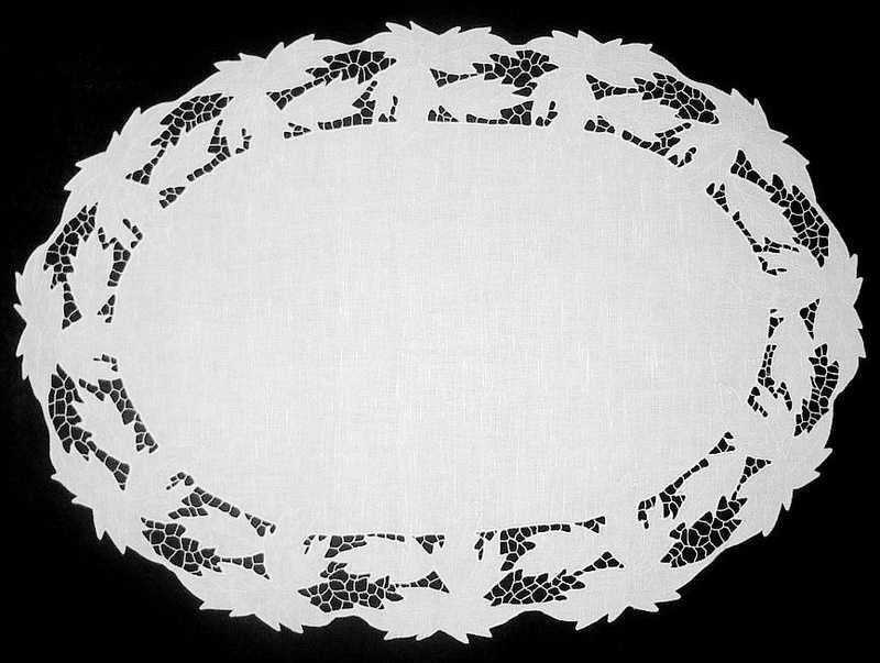 Салфетка овальная белая