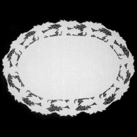 Салфетка овальная белая