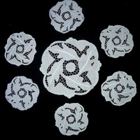 Набор салфеток серо-голубого цвета для шампанского на 6 персон