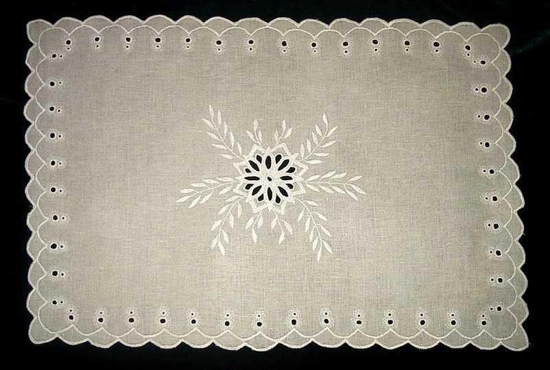 Салфетка прямоугольная из серого льна