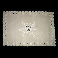 Салфетка прямоугольная из серого льна