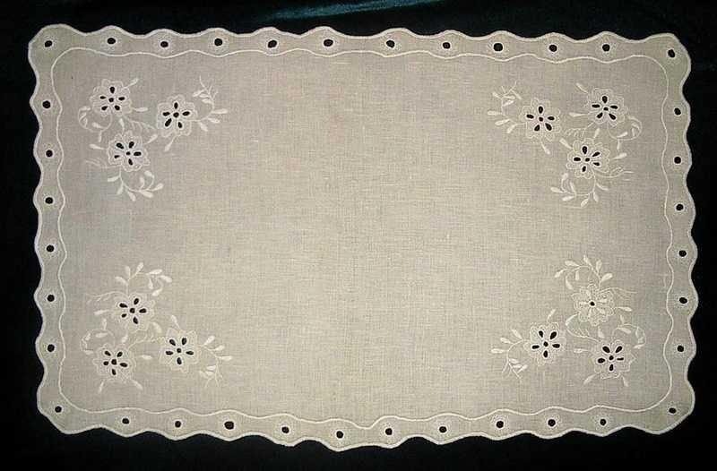 Салфетка прямоугольная из серого льна