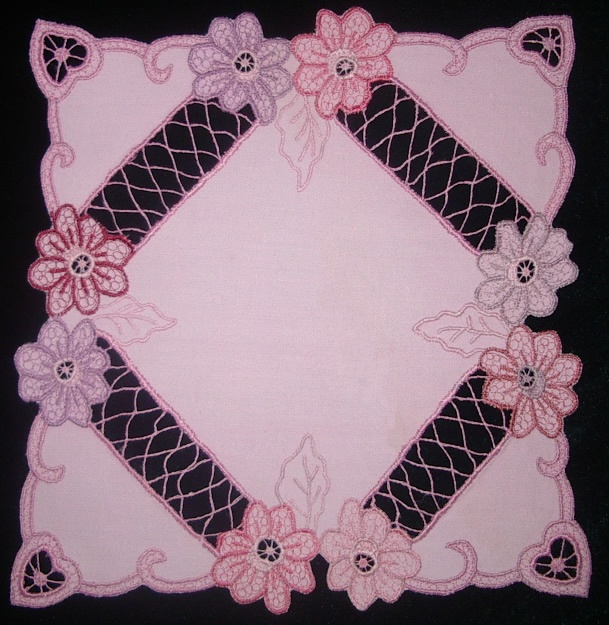 Салфетка квадратная розовая