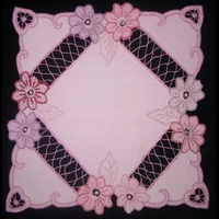 Салфетка квадратная розовая