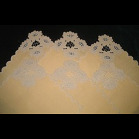 Набор салфеток горчичного цвета для столовых приборов на 6 персон