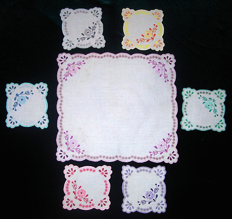 Набор салфеток для детских приборов на 6 персон