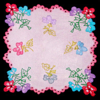 Салфетка квадратная розового цвета