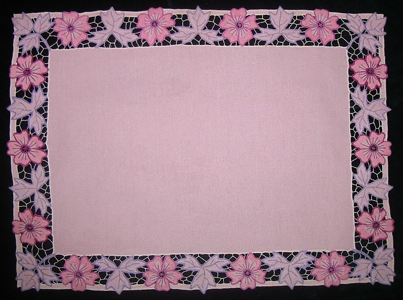 Салфетка прямоугольная розовая