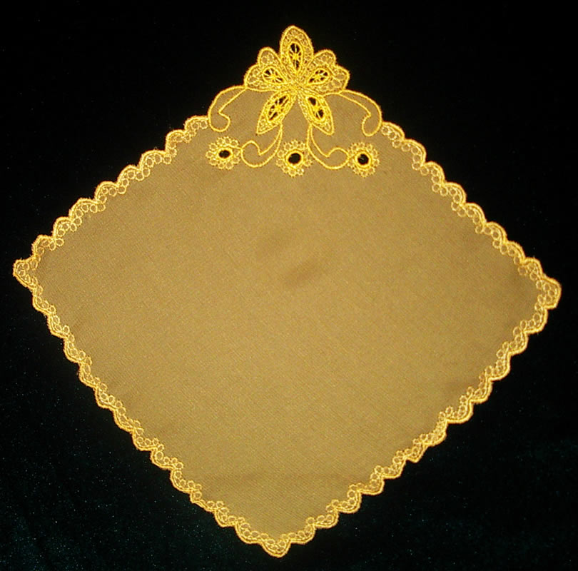 Носовой платок (органза горчичного цвета)