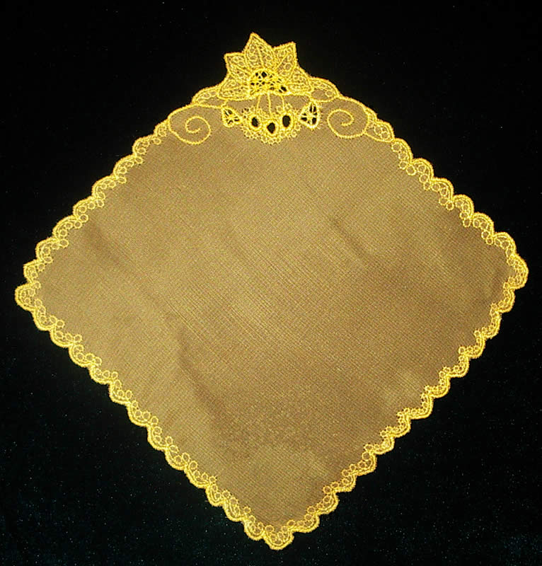 Носовой платок (органза горчичного цвета)