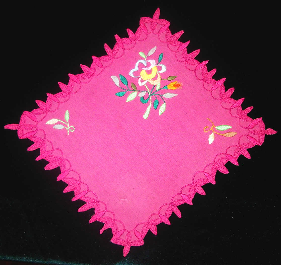 Носовой платок (темно-розовый искусственный шелк)