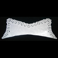 Воротник прямой из белого атласа