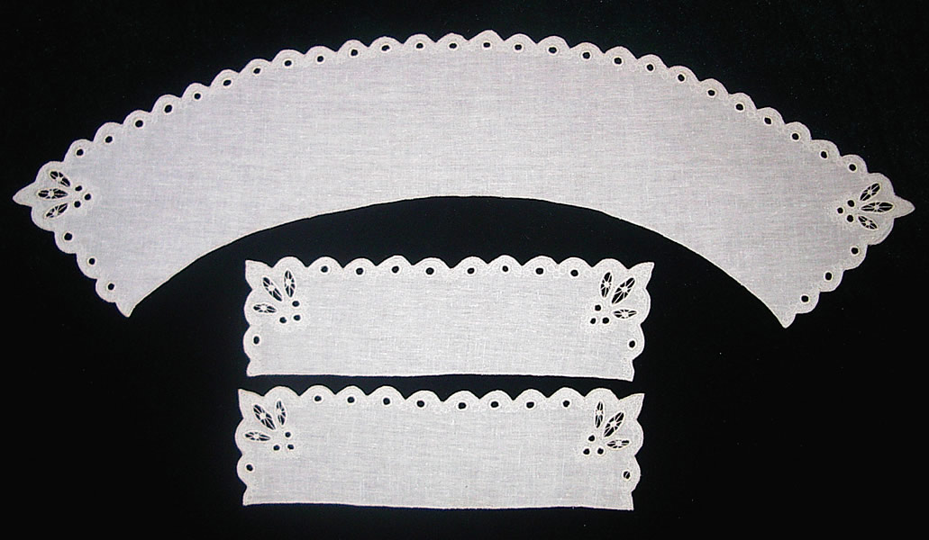 Воротник прямой белый и манжеты