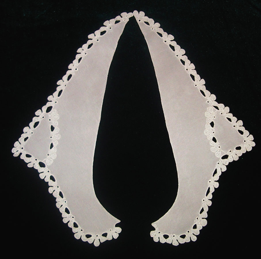 Воротник прямой белый из 2-х половиной