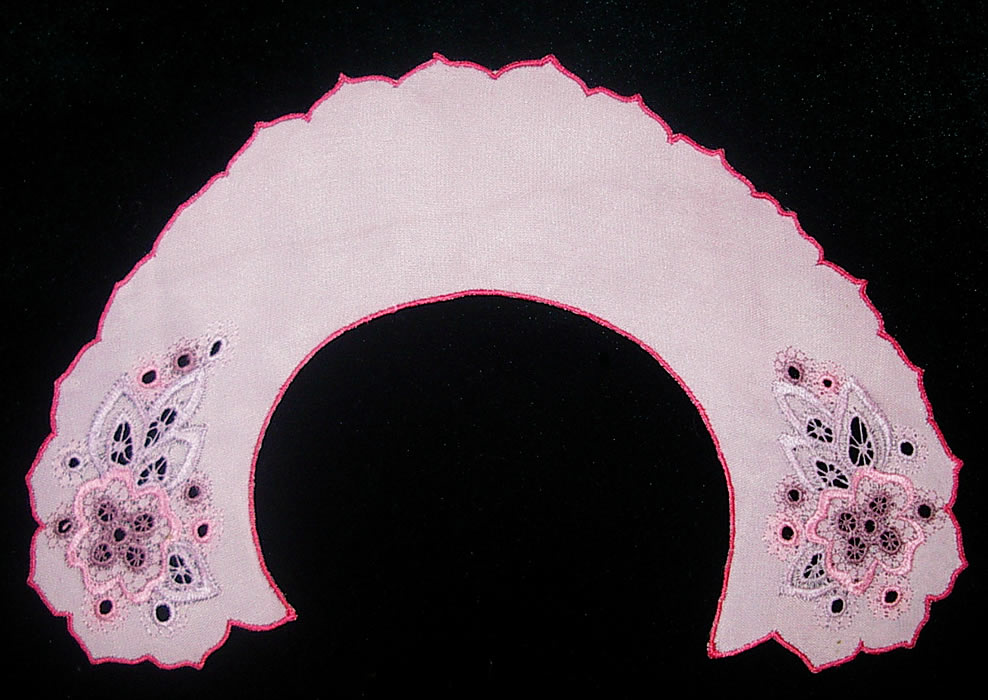 Воротник из розового искусственного шелка