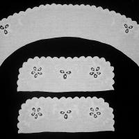 Воротник прямой белый с манжетами