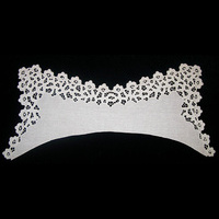 Воротник прямой из белого атласа