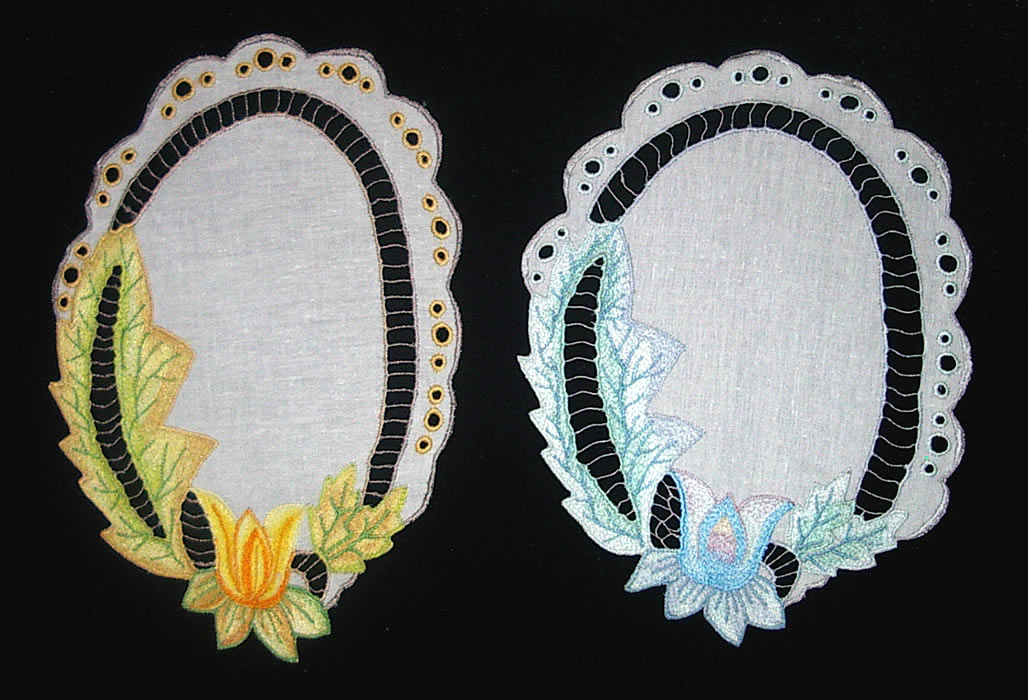 2 салфетки в коричневых и голубых тонах