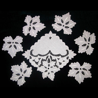 Набор салфеток белого цвета для шампанского на 6 персон