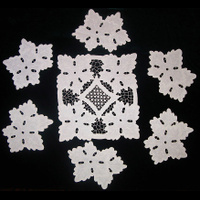 Набор салфеток белого цвета для шампанского на 6 персон