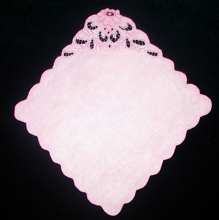 Носовой платок (розовый искусственный шелк)