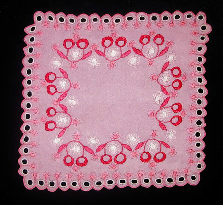 Носовой платок (розовый искусственный шелк)