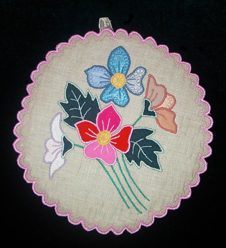 Прихватка круглая из бортовой хб ткани