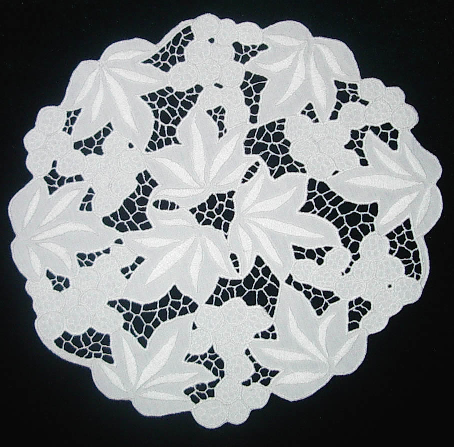 Салфетка круглая белая