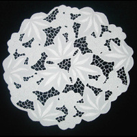 Салфетка круглая белая