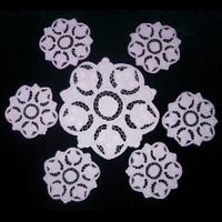 Набор салфеток светло-фиолетового цвета для шампанского на 6 персон