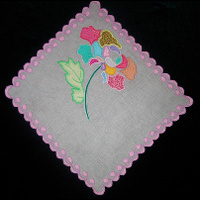 Салфетка-уголок квадратная из бортовой хб ткани