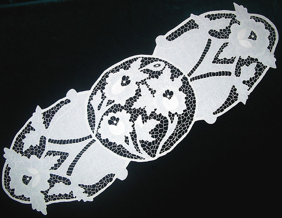 Дорожка овальная белая