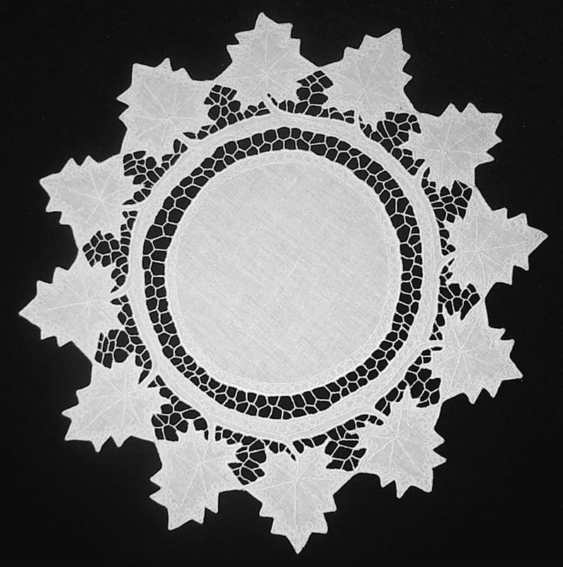 Салфетка круглая белая