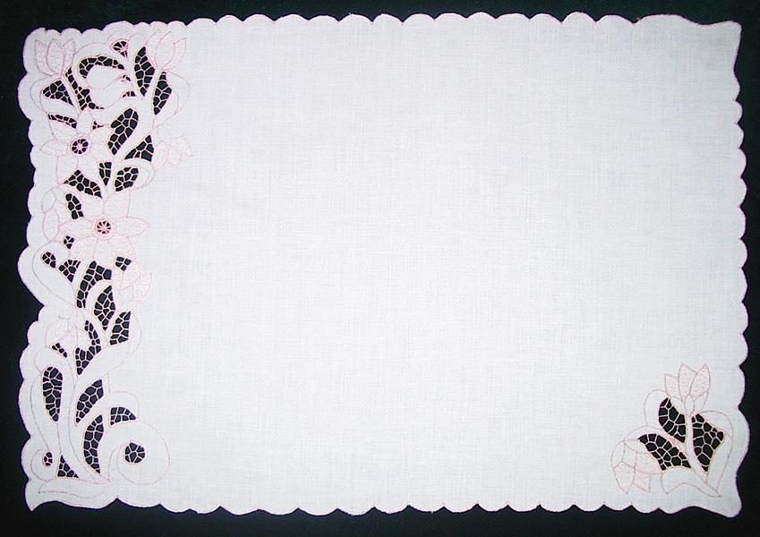 Салфетка прямоугольная бледно-розовая