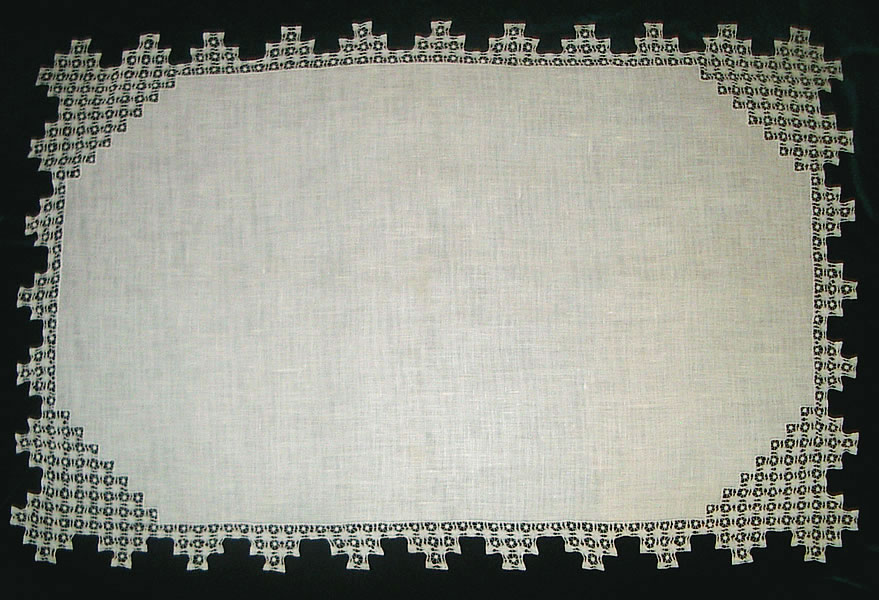 Большая салфетка из бортовой хб ткани из набора для столовых приборов