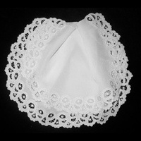 Жабо двухслойное из белого крепдешина