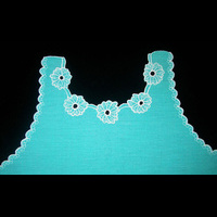 Задняя полочка детской майки бирюзового цвета