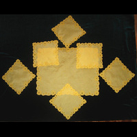 Набор салфеток желтого цвета для чайных приборов на 6 персон