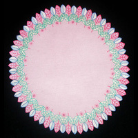 Салфетка круглая розовая